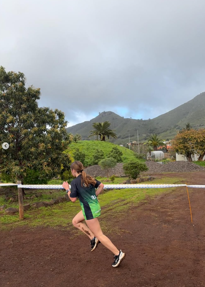 Nerea Santana en el croos de Tegueste. Enero 2026.